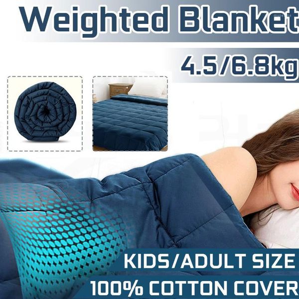

blankets weighted blanket decompression pressure sleeping heavy throw bed for children blankets1
