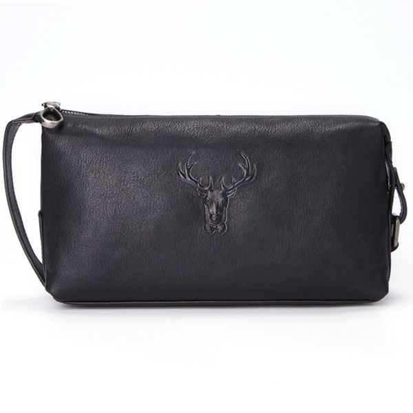 

cosmetic case men genuine leather waterproof toiletry wash bag high capacity handbag travel women make up bag zipper organizer c1223