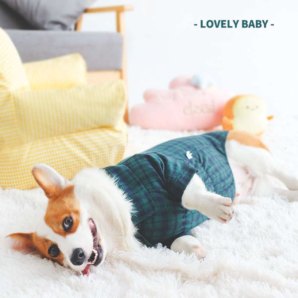 

pet cocky chai medium dog plaid shirt anti hair college style spring and autumn clothing