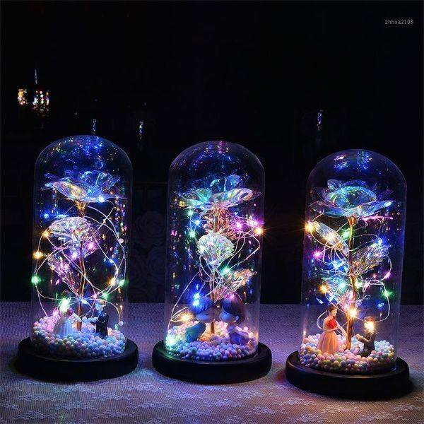 

rose space rose in glass fake flower dried flower gift home decoration mother's day valentines party christmas wedding gift1