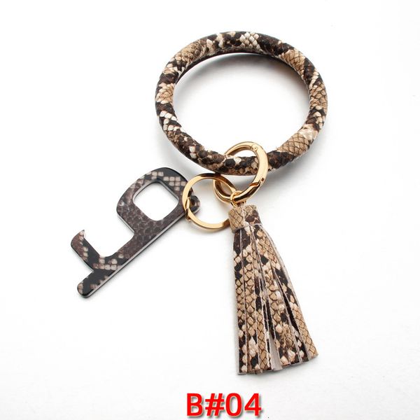 

edc new leather acrylic keychains opener touchless door elevator button tassel charms keyring bracelet men women car key, Slivery;golden