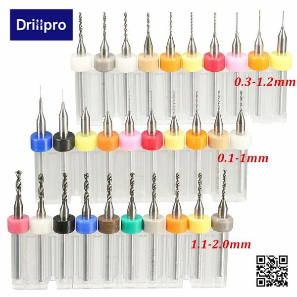 

drillpro db-p1 10pcs tungsten steel hard alloy pcb cnc drill bits for circuit boards pcb drill bit 0.1-1/0.3-1.2/1.1-2.0