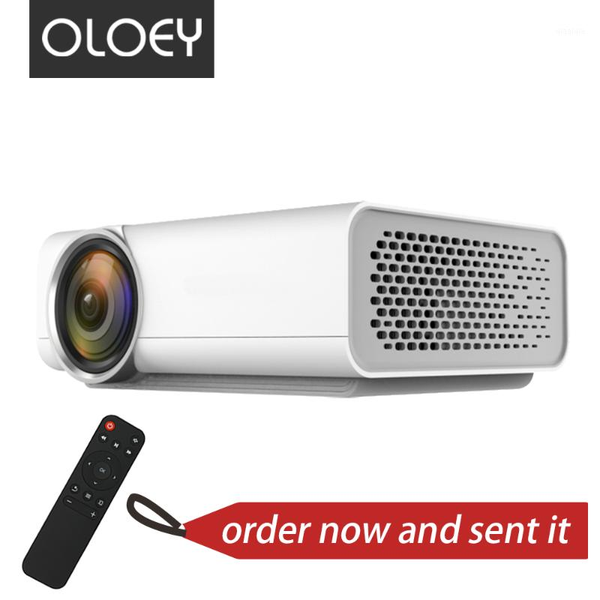 

home theatre system oloey mini projector 800*480p support 1080p 1200 lumens led portable family entertainment television for year gift1