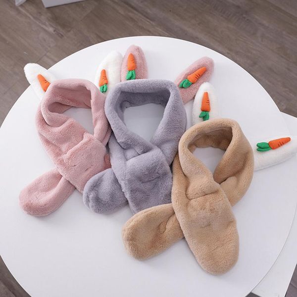 

size 80*10 cm turnip children's scarf velvet warm baby scarf comfortable warm children's neck wrap, Blue;gray