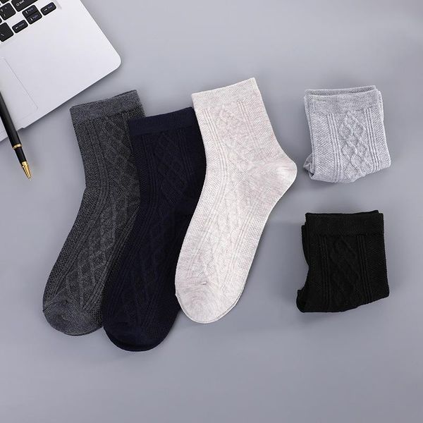 

men's business double winter socks men's cotton socks, Black