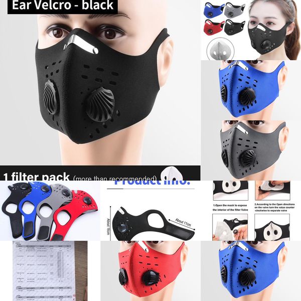 

pm2.5 face cycling carbon activated masks with protective anti-pollution dust sport running tra wi3d 2che4