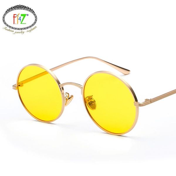 

sunglasses f.j4z fashion cool super quality protection goggle shades youth retro punk round lens alloy frame, White;black