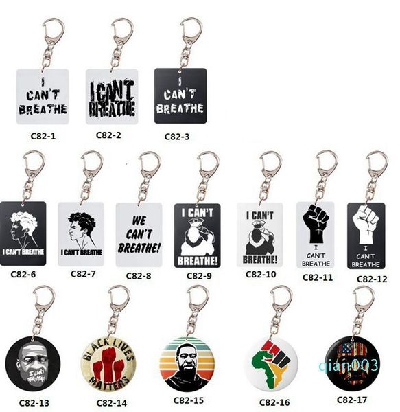 

black face keychain can't lives breathe matter ljjk2160 mask keyrings styles 17 george i party favor floyd wukqc