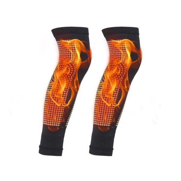 

heating knee pads double-sided heating sports knee pads keep warm winter tourmaline self-heating, Black;gray