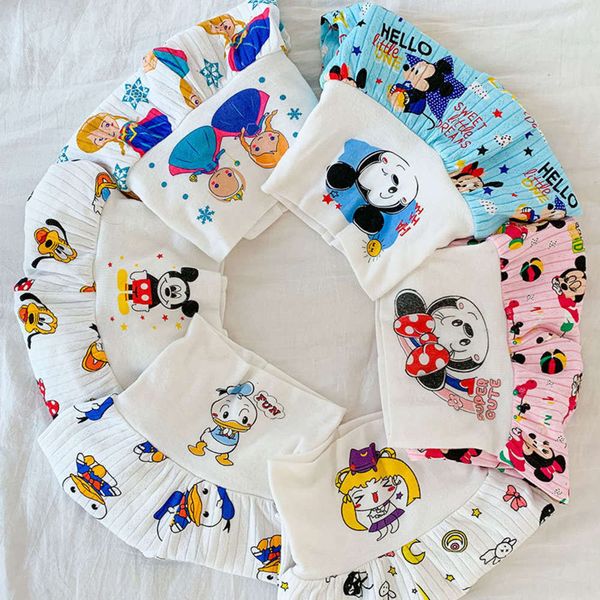 

girls' home high waist belly anti cold pajamas double autumn children's suit environmental protection watermark, Blue;red