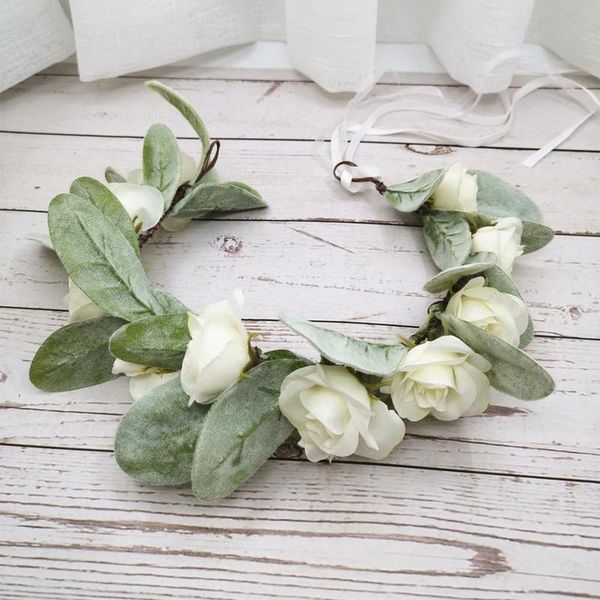 

rose flowers crown women wedding headband women wedding hair accessories girl floral garland wedding floral qylhzy