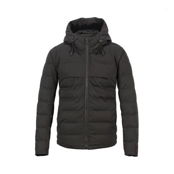 

thicken parkas coats winter men fashion vintage hooded padded streetwear trench jackets new casual warm big size anoraks kk60mf1, Black