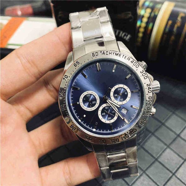 

band selling quality steel stainless high men's six needle running second full function quartz watch 2021djngtq8l, Slivery;brown