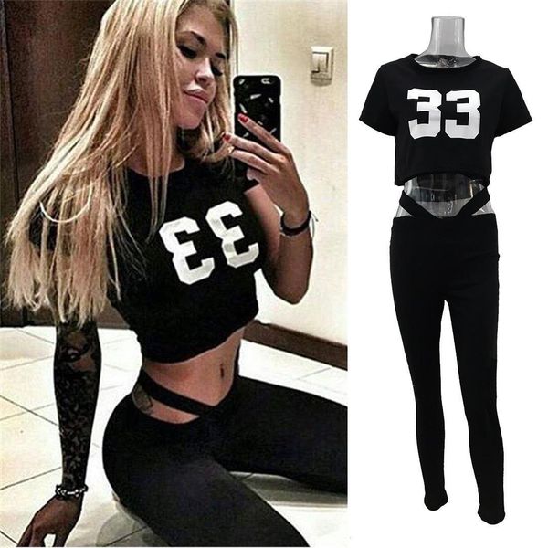 

number 33 2020 new design fashion suit set women tracksuit two-piece style outfit sweatshirt sport wear, Gray