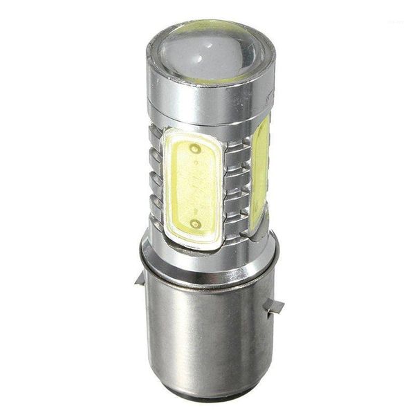 

12v ba20d h6 4 cob led white bulb light for motorcycle bike moped atv headlight1