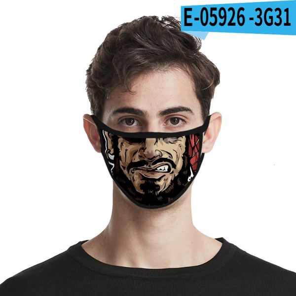 

black face clown cotton party mask 3d printed ice silk cloth men and women protective masks 10 nk0lv