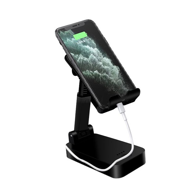 

rechargeable foldable desk mobile phone holders power bank tablet stand holder