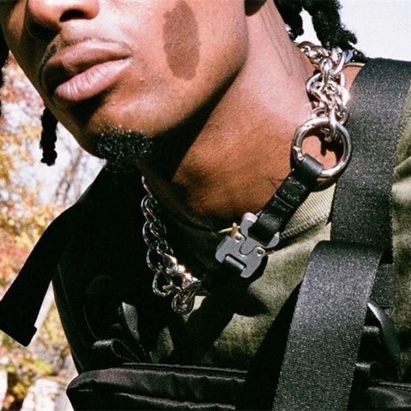 

2018 alyx studio logo металлическая цепь браслет мужчины женщины хип-хоп уличные уличные аксессуары фестиваль подарок hfttpj001, Silver