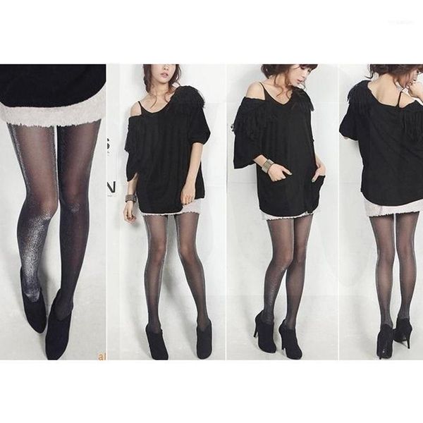 

1pc fashion women ladies charming shiny pantyhose glitter stockings womens glossy thin tights summer autumn 1, Black;white