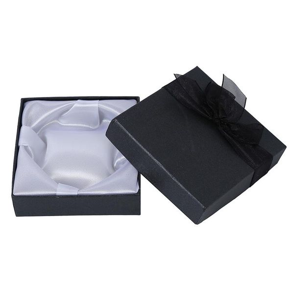 

wsfs 5 black square bracelet bangle gift box case 3.5x1.3" hot