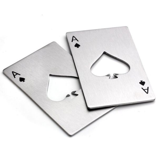

poker personalized steel creative funny beer stainless credit bottle opener card of spades bar tool