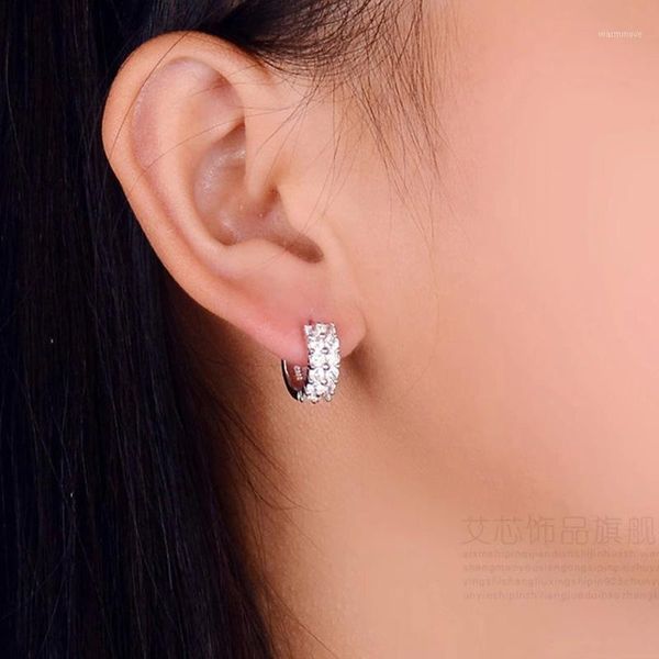 

korean double row zircon crystal hoop earrings for women earring earings jewelry earing brincos brinco oorbellen pendientes a1041, Golden;silver