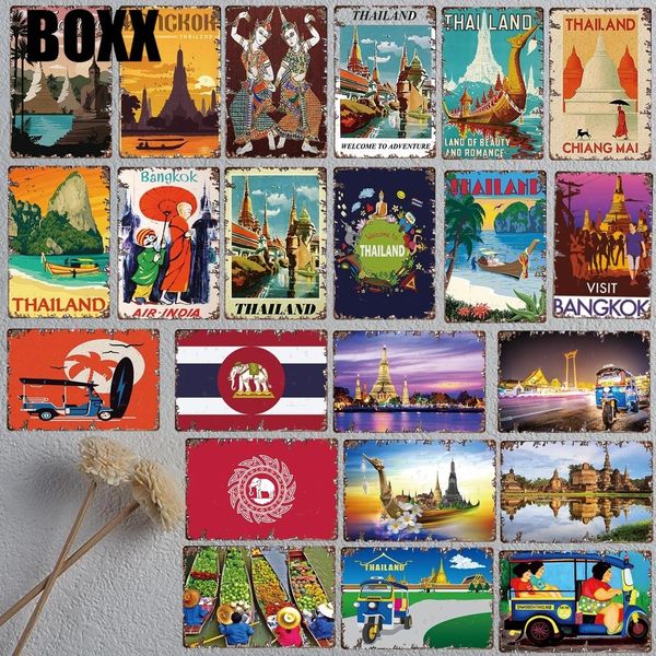 

2020 surf aloha hawall vintage travel tin sign hula beach metal plate for wall pub cafe home art craft decor cuadros painting wall picture