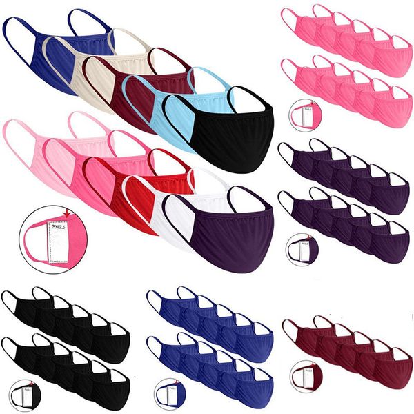 

10 pure color cottonface mask can put pm2.5 filter dust and smog mouth masks can be washed dhl ship wx20-38