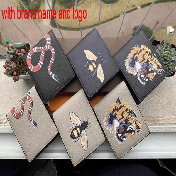 

mens print animal style wallet designer famous men wallets special canvas multiple short small bifold wallet with box dust bag v2rjv qynf