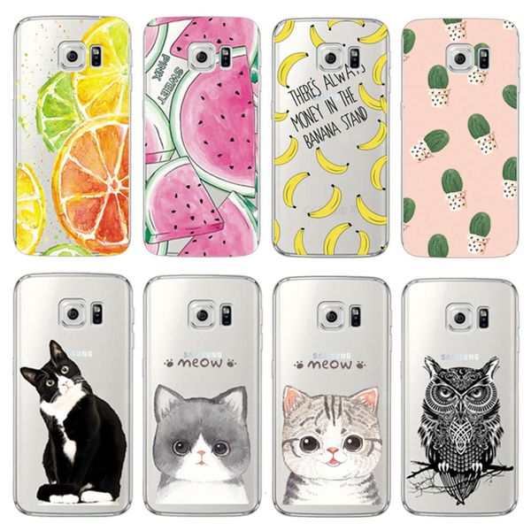 

samsung galaxy s3, s4, s5, s6, s7 edge, a3, a5, a7, 2015, mobile case, transparent tpu cat case