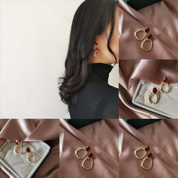 

tjt fashion brand strip crystal charm earrings for stud bohemia earring multicolor luxury cz earrings trendy u shaped women wedding, Golden