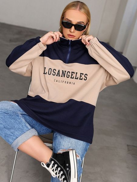 

plus color-block letter graphic drop shoulder sweatshirt y1wp#, Black