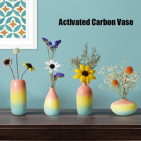 

vases nordic jingdezhen ceramic activated carbon vase flower arrangement dried simple creative hydroponic device