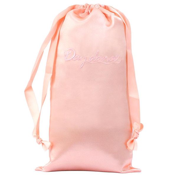 

drawstring ballet pointe shoes bags satin dance slippers bags pink accessory for girls women, Black;red