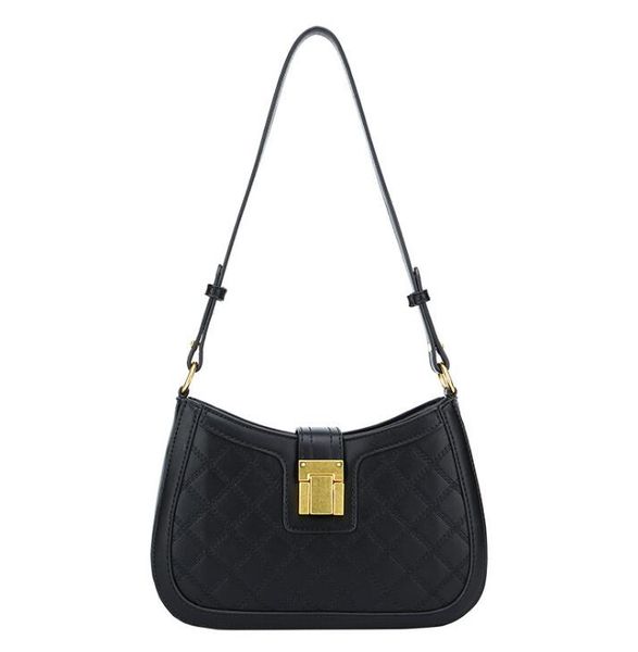 

women shoulder bags pu leather lozenge handbags metal leather chain portable bag