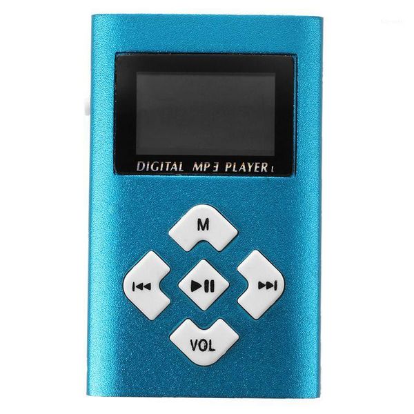 

usb socket lcd sn mini mp3 player 32gb micro sd tf (blue)1