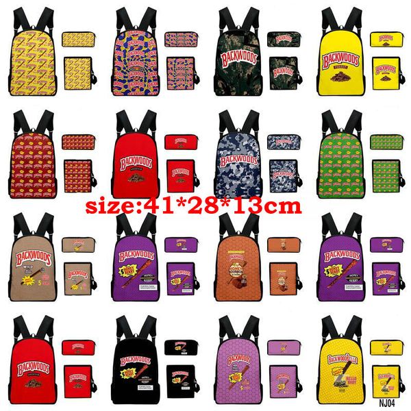 

14styles 3pcs/set backwoods 5 honey berry cigars purple backwoods camouflage camo army green backpacks for teens penbags jllbki