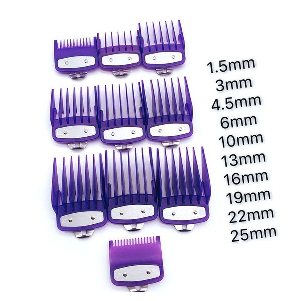 

2 8 10 шт. парикмахерская стайлинг руководство по расчету гребень установить волосы триммер прикрепление парикмахерская clibper фиолетовый о