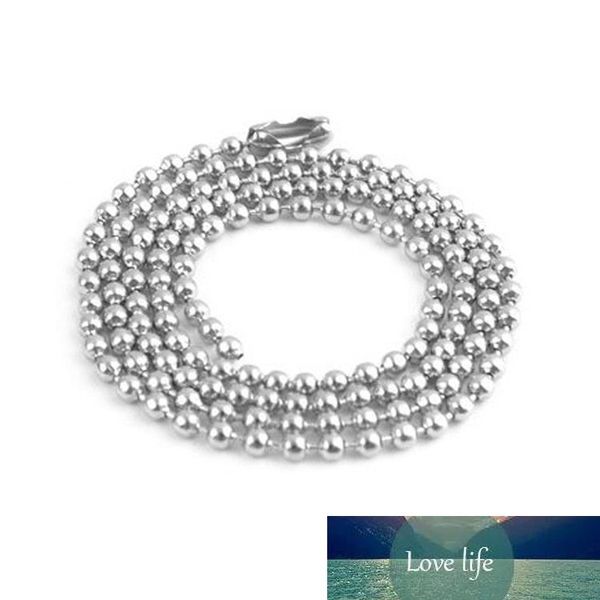 Schicke 48 cm Titan Stahl Perlen Kette Halsketten Diy Männlichen Schmuck Zubehör Splitter Farbe NL-0566