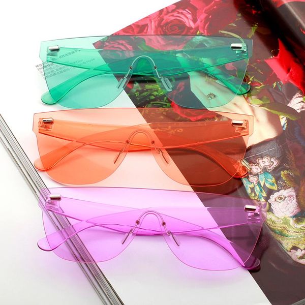 

sunglasses women 2021 trending products yellow orange purple green blue big large oversized sun glasses feminino, White;black