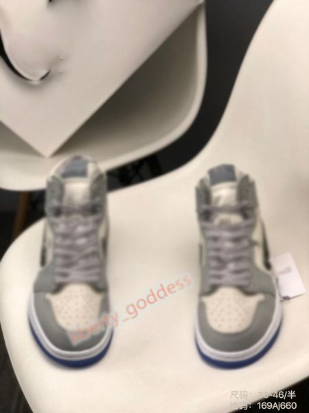 

2021 officially revealed anniversary collaboration grey white french fashion style label kim jones sneaker shoe size36-45 with box, Black;red