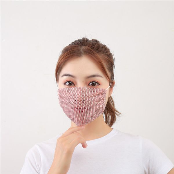 

fashion women halloween face sequins mask with masks trendy rhinestone facemask