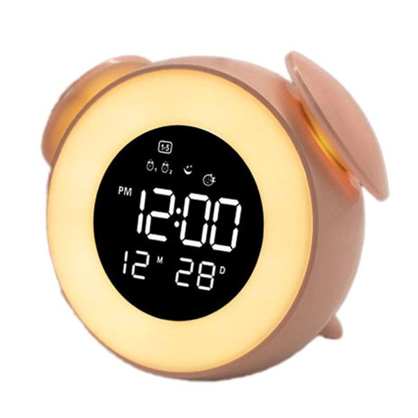 

creative colorful wake-up clock retro led electronic alarm clock multi-function usb charging wake-up light