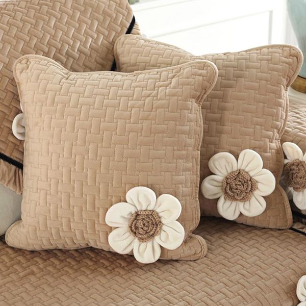 

45*45cm solid color thicken plush cushion cover sofa soft throw pillowcase decorative for backrest household cushion/decorative pillow