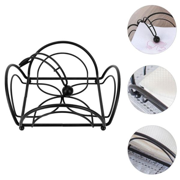 

1pc square napkin rack metal napkin holder metal creative holder