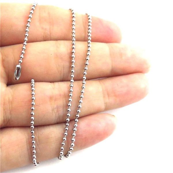

модные 1.5mm шарики шарика цепи ожерелье из нержавеющей стали цепи простые бусы цепи ожерелье ювелирные изделия делая 18 «» 20 «» 24 «» 28 «, Silver