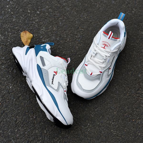 

us 8.5 eur 42 treeperi fashion chunky running shoes mens white obsidian women classic sneakers