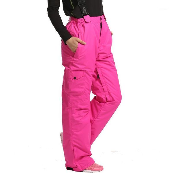 

snowboard pants female -30 degree snow pants with straps girls trousers winter outdoor waterproof breathable ski for women1