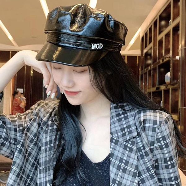 

fashion cotton hat cap women autumn winter beret hats octagonal cap, Blue;gray