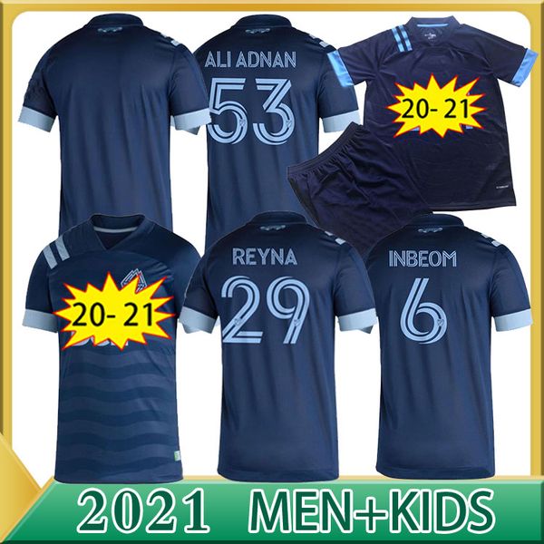 

new mls 2020 vancouver soccer jersey kids kit 20 21 montero cavallini soccer uniform reyna ali adnan football shirts, Black;yellow